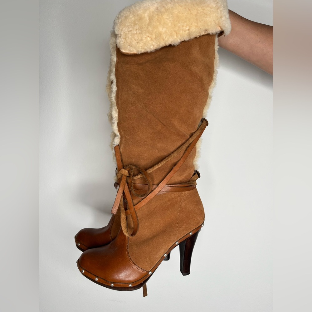 REAL vintage Micheal Kors Fur Boots high heels